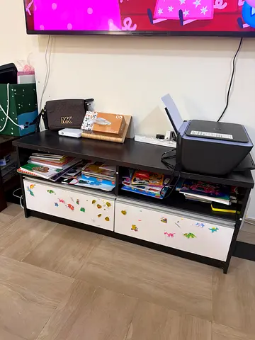Low TV/Storage Cabinet with Drawers — Good Condition