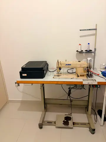 Industrial Juki Sewing Machine on Worktable — Good Working Condition