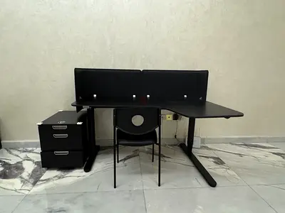 Black desk set