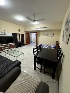 Furnished family accommodation at Mussafah Shabia 11,HALL bedroom no agent fee