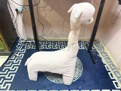 Soft plush llama/alpaca ride-on toy (large) - clean, gently used