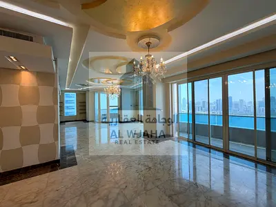 Luxury Waterfront Living | Huge 3BR + Majlis | Full Sea View in Al Majaz 3