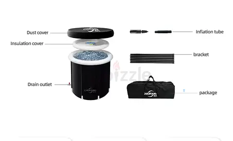 Portable Inflatable Mini Hot Tub / Spa with Insulation Cover and Drain Outlet