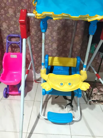Kids swing plus trolley toy