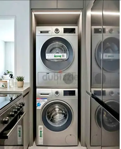 Bosch latest 9+9kg washer and dryer set - front load, silver