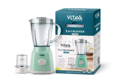 VLTAVA 2-in-1 Blender  Grinder – 450W (Blue)