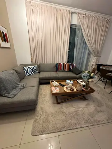 Natuzzi Gray L-shaped Sofa  - Good Condition