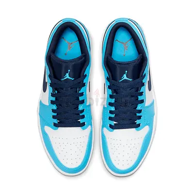 Nike Air Jordan 1 Low UNC Blue and White Sneakers