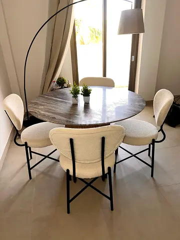 Marble Dining table with chairs