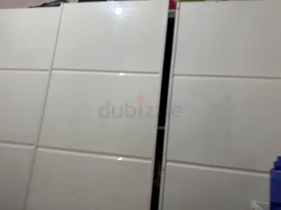 White glossy sliding wardrobe - 3 doors, modern design