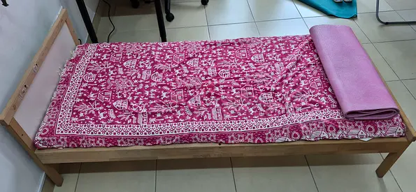 Ikea kids bed frame with mattress and cover - good condition