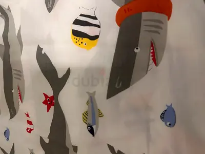 Pottery barn Cotton Sheet with Ocean/ Animals - Gently Used