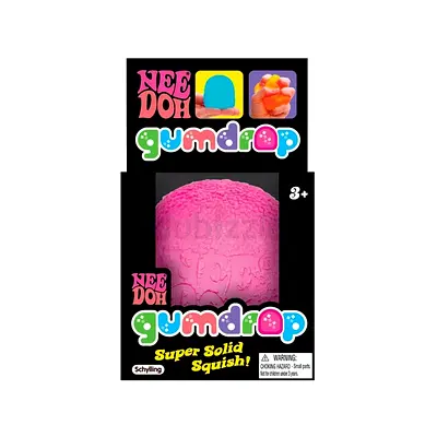 NeeDoh Gumdrop Super Solid Squish! Pink Stress Toy