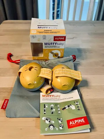 Alpine Muffy Baby Ear Defenders with Carry Pouch and Instructions