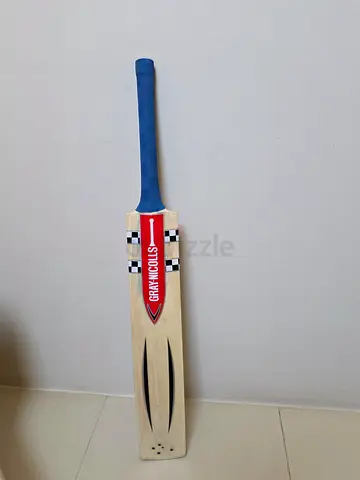 Gray-Nicolls Wooden Cricket Bat with Blue Grip - Good Condition