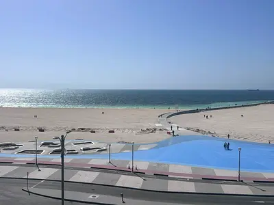 Luxury furnished 1 Bedroom and Hall apartment with a full direct sea view in a prime location close to restaurants, cafes, and all services.