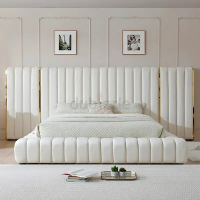 King size Fully Custom Made Brand New Bedframe with Long Headboard,Hydraulic Optional