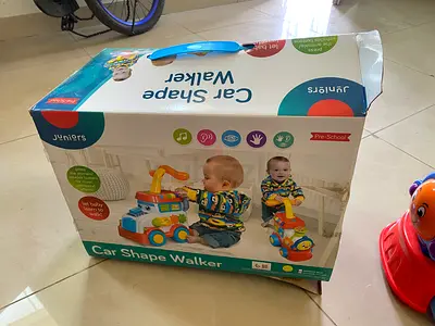 Car Shape Baby Walker - Good Condition, Comes in Box