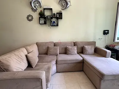 Light Beige L-shaped 5-seater Sofa with Chaise - Good Condition