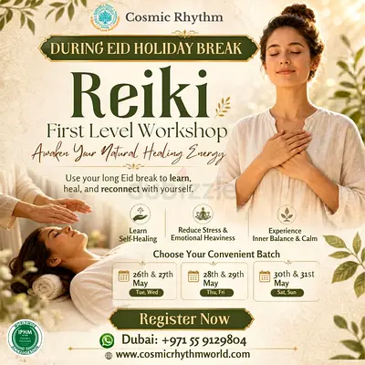 Opportunity during Eid Break :  Two days Reiki First level Workshop