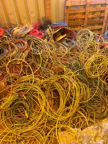 Bulk mixed electrical wiring coils - various gauges and colors