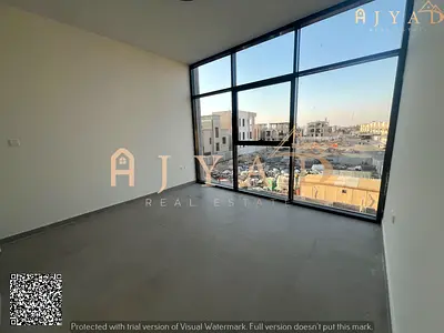 For annual rent first occupancy: 1 bedroom reception apartment in Al Helio 2 Ajman, overlooking Dubai exit, 1 bedroom, bathroom, balcony, open kitchen