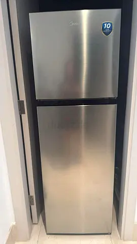 Midea Stainless Steel Double-Door Refrigerator – Good Condition