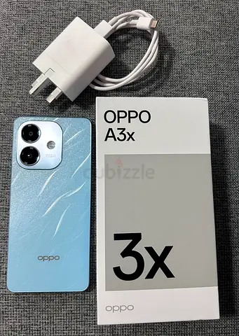 Oppo A3x with Original Charger, Case and Box