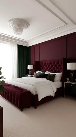 Velvet Upholstered King Size Bed with Matching Bench