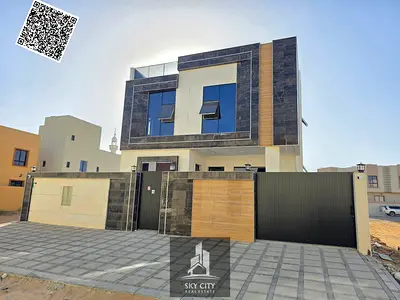 Includes registration fees. Luxury villa, custom-built and finished, freehold, on Sheikh Mohammed Bin Zayed Road, prime location, ready to move in, be