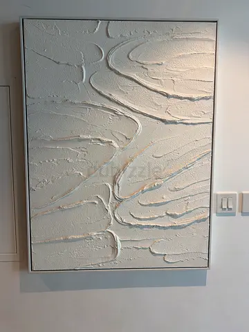 Minimalist Textured White Abstract Wall Art Painting