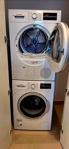 Bosch 6th Series 9+9kg Washer and Condenser Dryer Set - White, Good Condition
