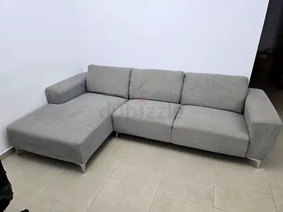 Comfortable Grey L-Shaped Sectional Sofa