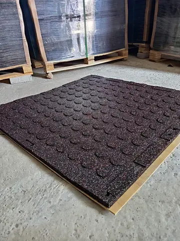 Used Interlocking Rubber Gym Flooring Tiles (Shock-Absorbent) - Set of 4