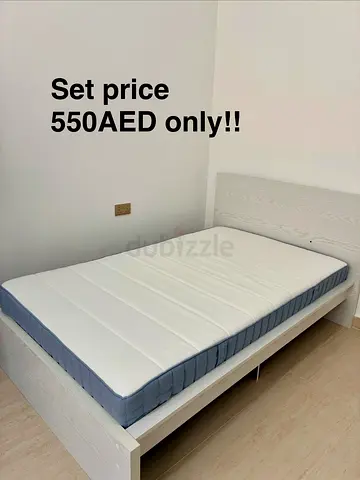 Like New Bed Set: Pan Home Frame  IKEA Mattress 120x200cm (Used less than 6 months!)