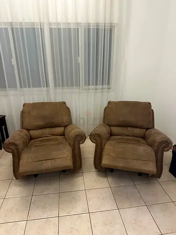 2 piece Light brown recliner/rocking Armchair