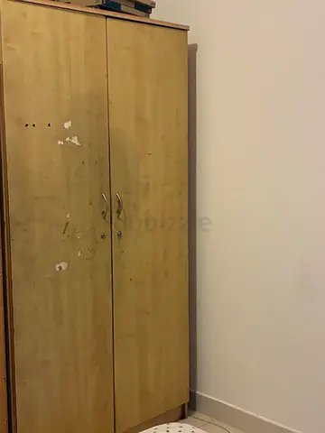 Used 2-door wooden wardrobe - light maple finish