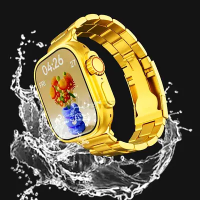 Gold strap smart wrist watch