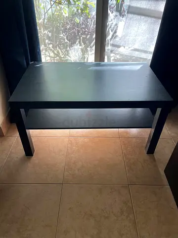 Coffee Table - Simple black wooden side table frame