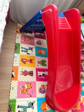 Small Red Plastic Kids Slide — Good Condition