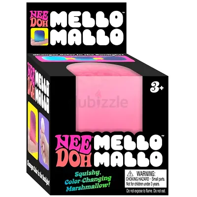 Nee Doh Mello Mallo Color-Changing Squishy Marshmallow Toy (Pink) - New