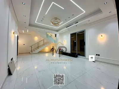For sale, including registration fees: a modern, super deluxe villa with 4 bedrooms in Al Bahia, Ajman, at an excellent price.