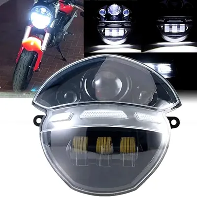 Motorcycle Led Headlight Accessories Front Led DRL Head Lights Assembly