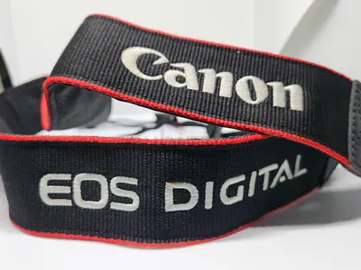 Canon EOS Digital Camera Neck Strap (Genuine) - Black/Red