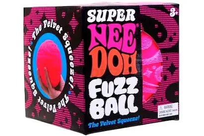 Super Nee Doh Fuzz Ball - Velvet Squeeze Stress Toy (Like New in Box)