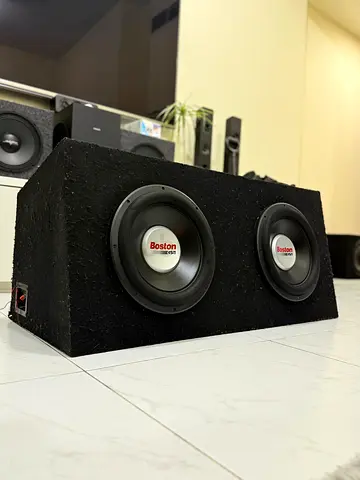 BOSTON G5 900W DUAL SUBWOOFER WITH DUAL COIL WITH BOSTON GT-42 4 CH AMPLIFIER FOR SALE