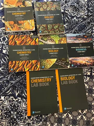 AS level / A Level Biology, chemistry and business textbooks