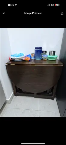 HomeBox Foldable Dining Table with 4 Chairs – Good Condition