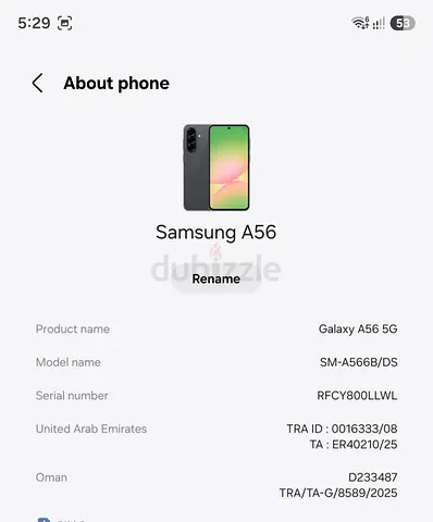 Samsung a56