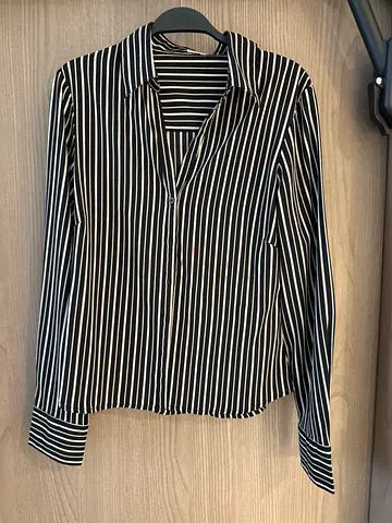 Etam - black striped shirt - uk size 10